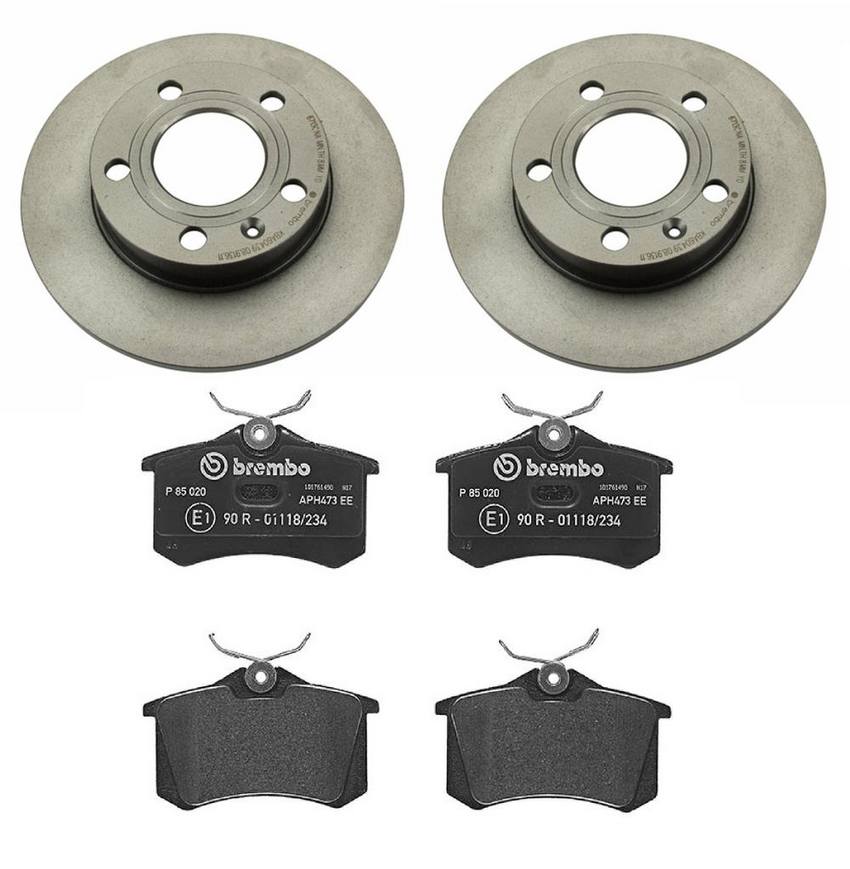 Brembo Brakes Kit - Pads and Rotors Rear (245mm) (Low-Met)